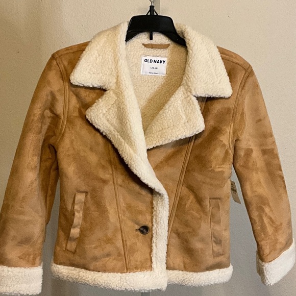 Old Navy Tan and Cream Kids Jacket - Picture 1 of 6